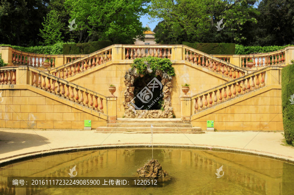 Parc德?tīng)杔aberint,D,Horta在巴塞羅那；西班牙