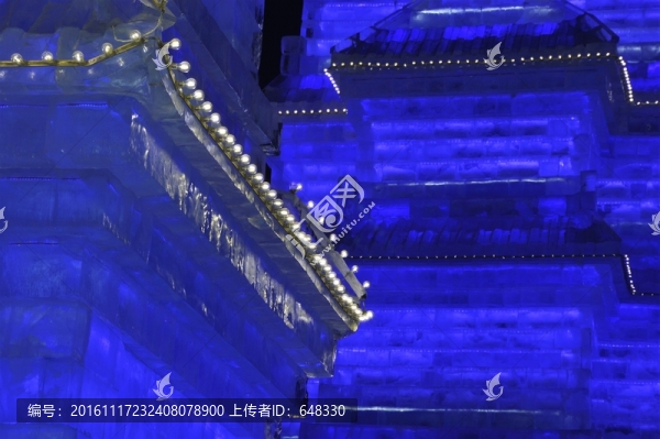 藍色冰雕