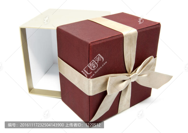 空開禮品盒與金色色帶