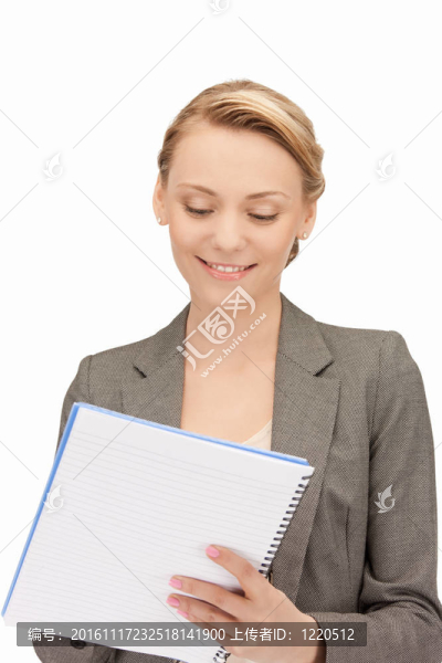 幸福的女人用大記事本