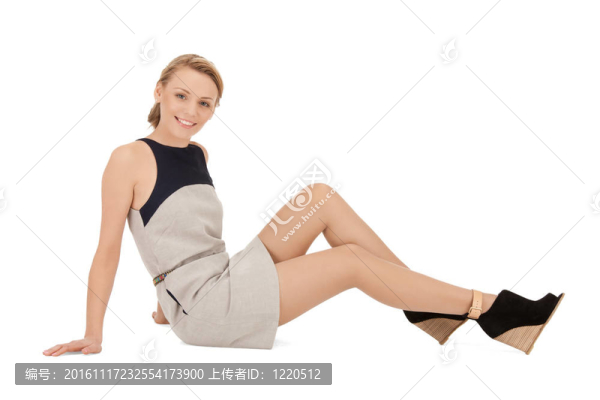 可愛的女人穿著優(yōu)雅的衣服