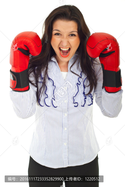 喊緊張的商業(yè)女人