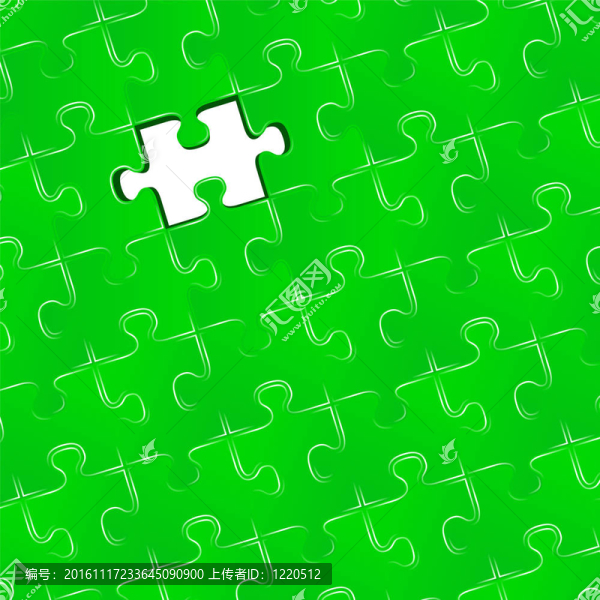 具有一塊缺失件的拼圖游戲