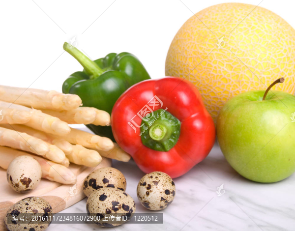 新鮮蔬菜（鵪鶉蛋；甜瓜；辣椒；蘆筍）