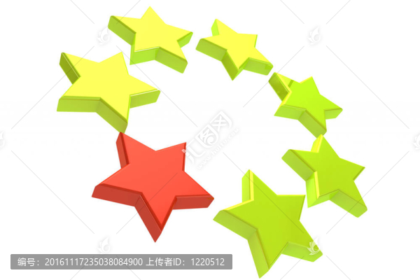 綠色和紅色的星星