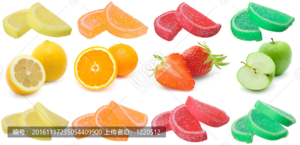 彩色水果糖果