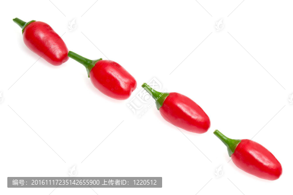 白底紅辣椒