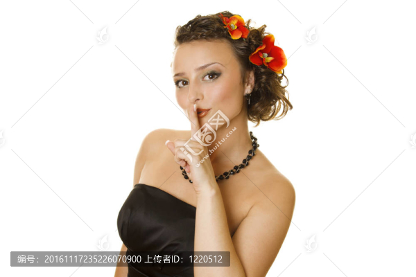 具有浪漫發(fā)型的女孩