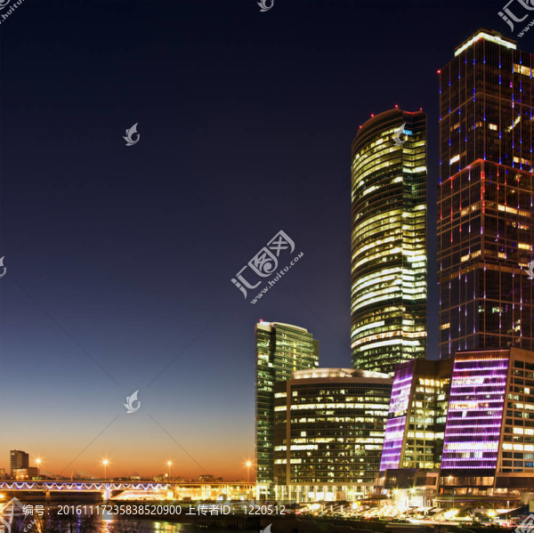 莫斯科市商業(yè)中心夜景