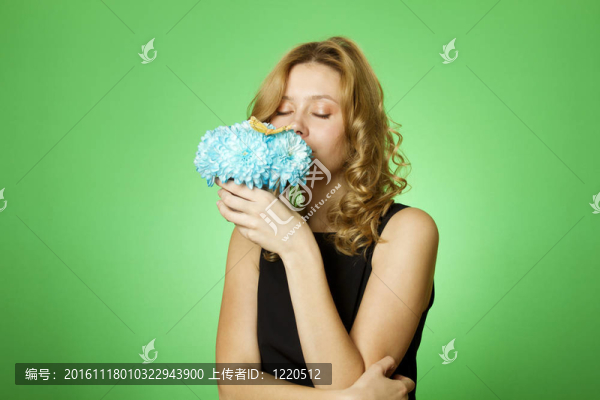 女人與花