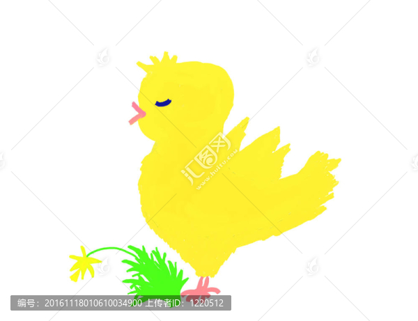 小雞和花畫