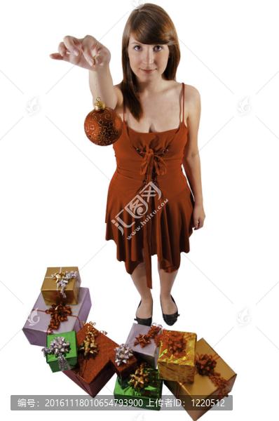 圣誕禮物的女人