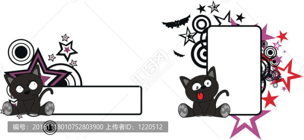 黑貓萬圣節(jié)卡通copyspa