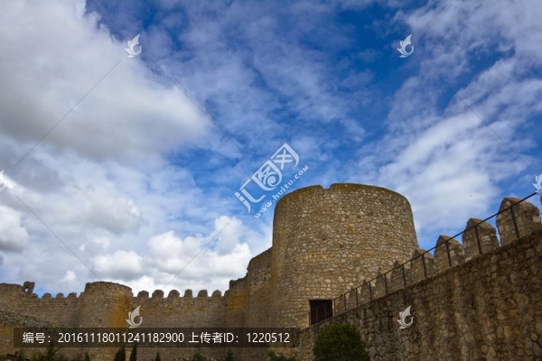 城堡墻和天空