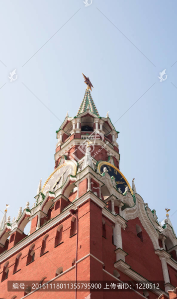 俄羅斯；莫斯科。Spassky,Tower克里姆林宮。