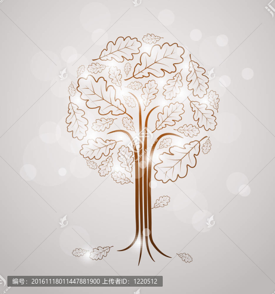 復(fù)古抽象樹圖