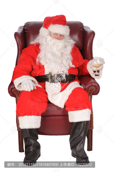 Santa享受一晚工作后休息一小的品種；