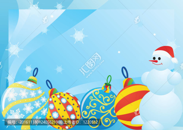 雪人和圣誕裝飾