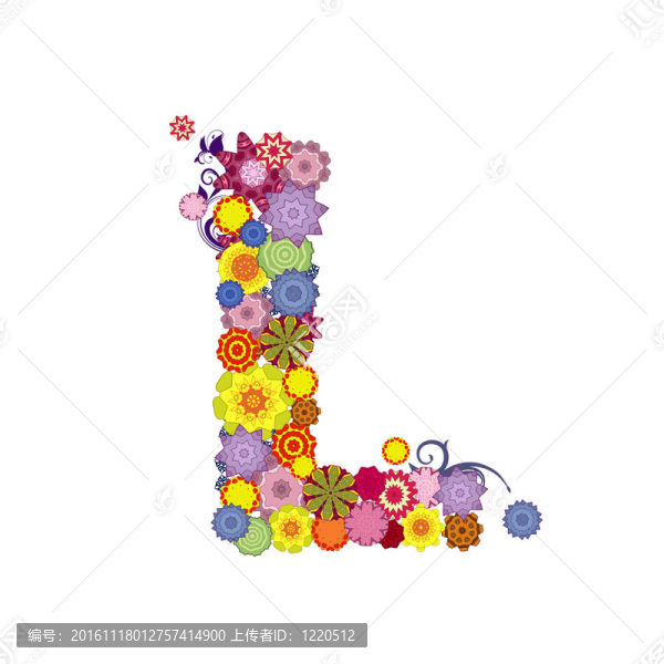 字母花紋