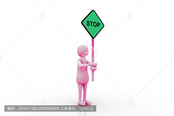 帶信息板的3D木偶