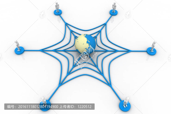 全球網(wǎng)絡(luò)。三維圖像。