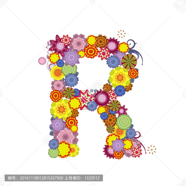 字母花紋