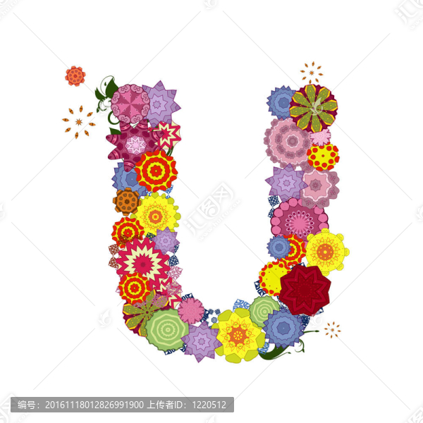 字母花紋