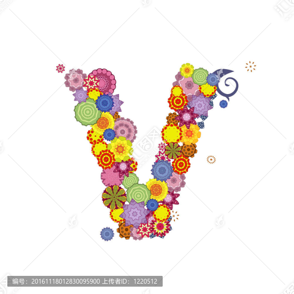字母花紋