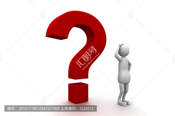 具有問(wèn)號(hào)的3D字符