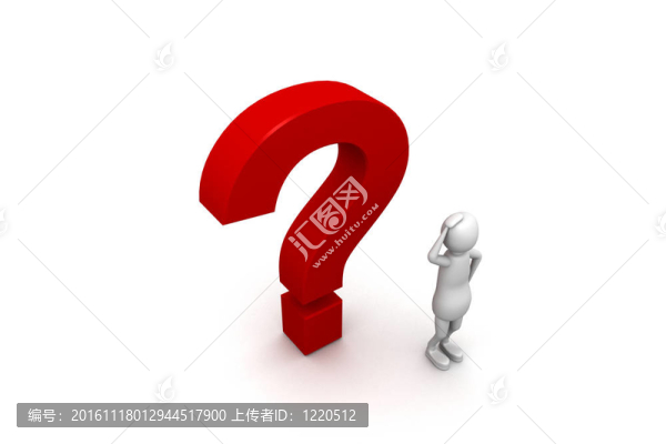 具有問(wèn)號(hào)的3D字符
