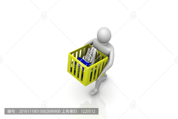 3D人攜帶紙板箱