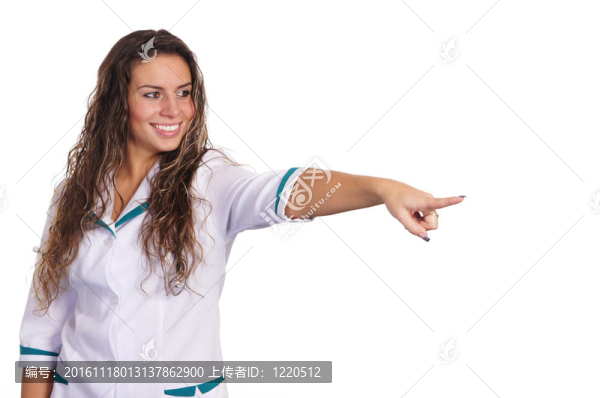 漂亮的護士的肖像