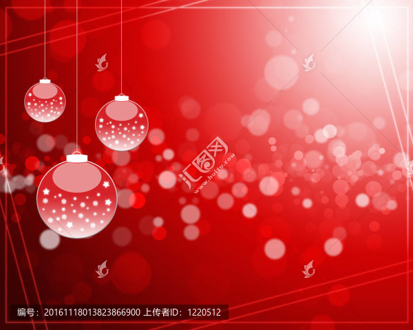摘要背景與圣誕樹紅球