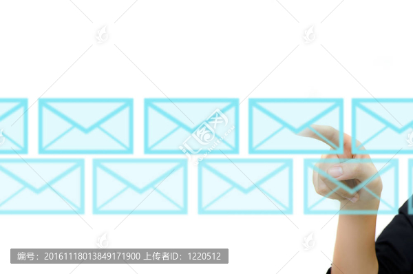 商業(yè)手推郵件的社交網(wǎng)絡(luò)上的觸摸屏界面。