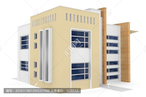 白色3D房子