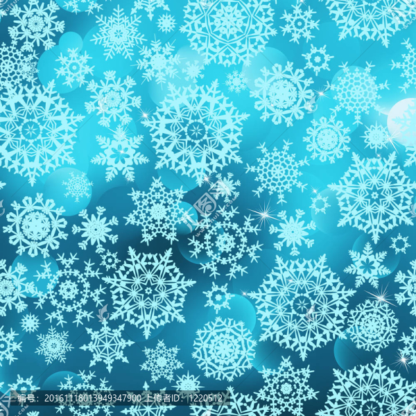 藍色抽象圣誕與雪花。EPS,8