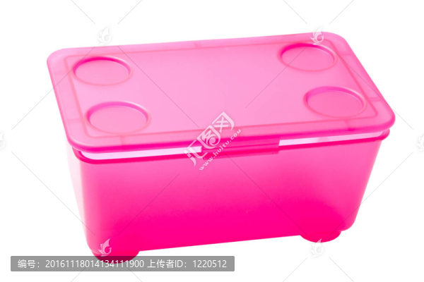 粉色的塑料盒
