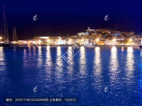 伊比薩島伊維薩鎮(zhèn)夜景