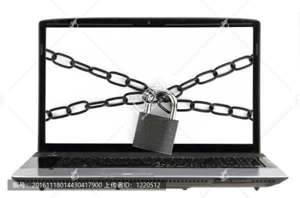 計(jì)算機(jī)綁定鏈條和掛鎖