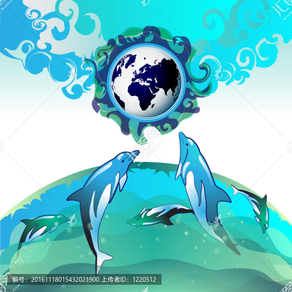 潛水海豚與藍(lán)色地球