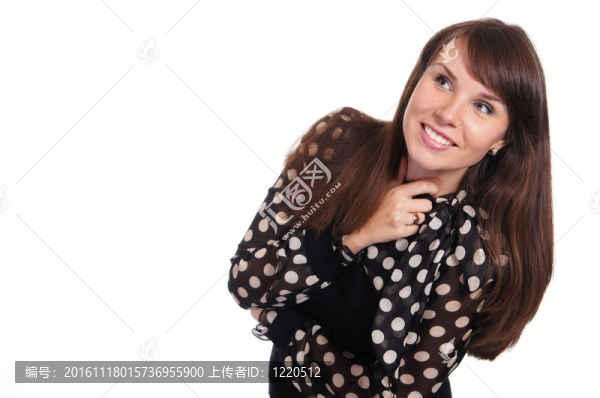 可愛的女孩冒充