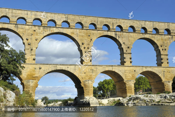 羅馬水渠Pont,du,Gard；法國
