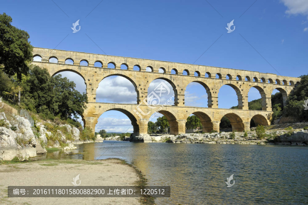 羅馬水渠Pont,du,Gard；法國(guó)。