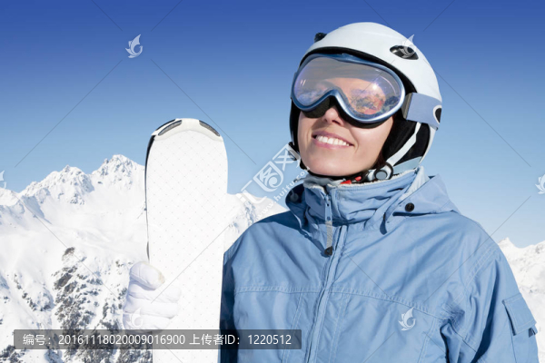 女孩與滑雪