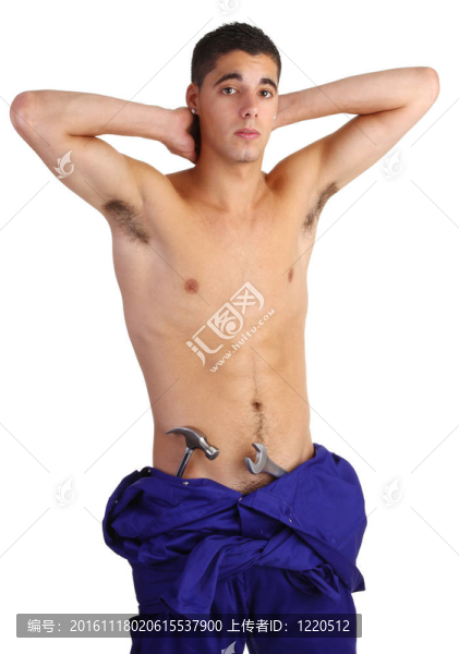 赤膊的工人