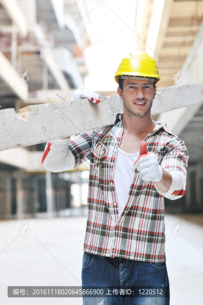 建筑工地上的工人