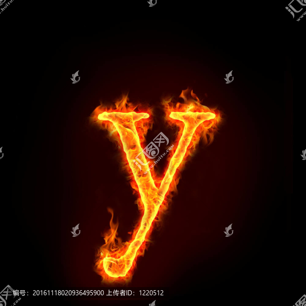 火的字母；字母Y
