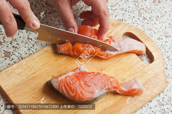 屠宰的鮭魚