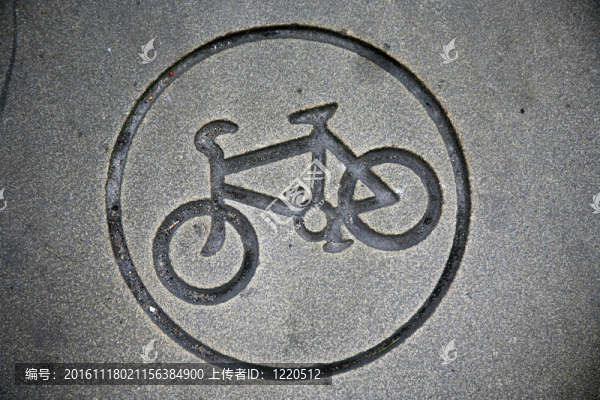 路面上的自行車標(biāo)志