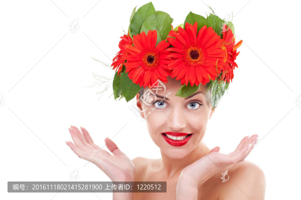快樂的年輕美麗的女人